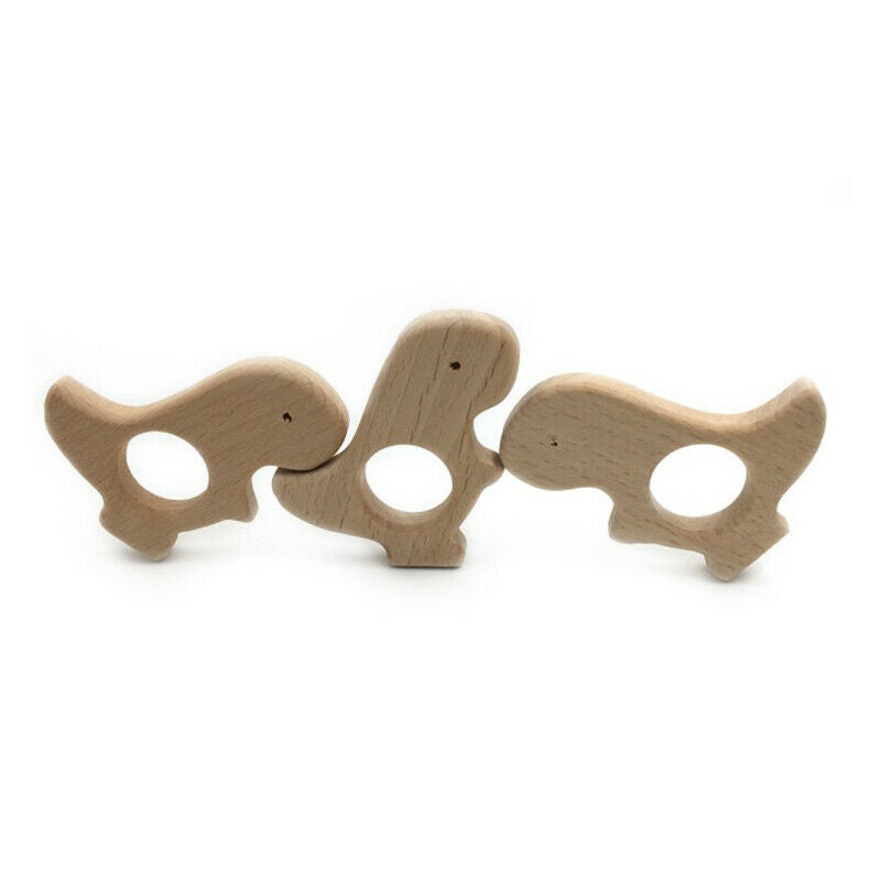 1pc Wooden Teethers Beech Wood Animal Chain Accessories New Born B.l8