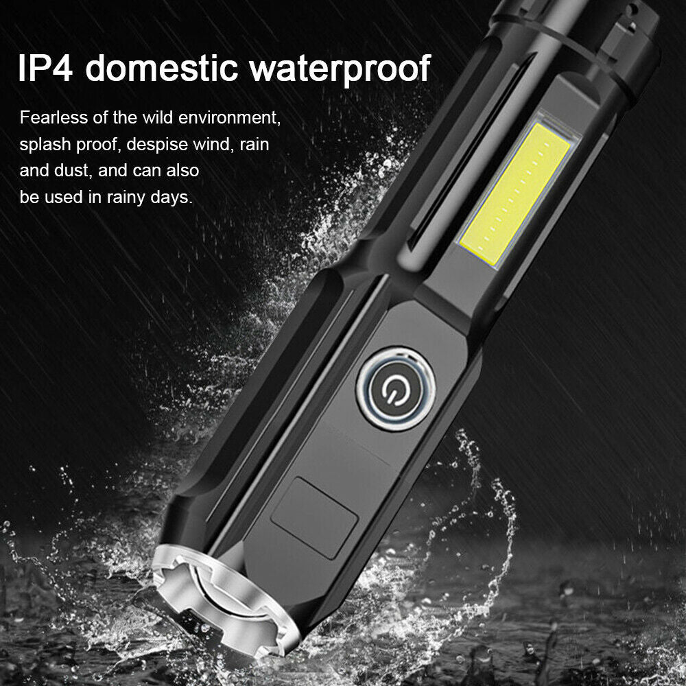 New Mini Strong Light Flashlight Outdoor Home Ultra-clear Zoom LED Torch Lamps