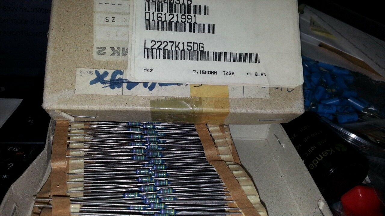 30pcs ROE MK2 7K15 0.5% 25ppm 1/4W HI END METAL FILM RESISTORS FOR TUBE AUDIO!