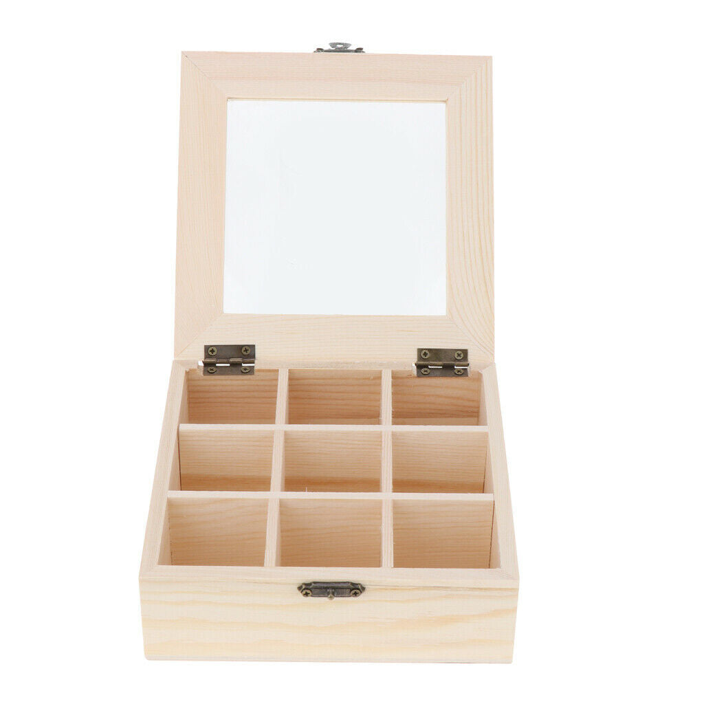 2Pcs Practical Wooden Jewelry Case Jewerly Holder Women Gift Earring Necklace