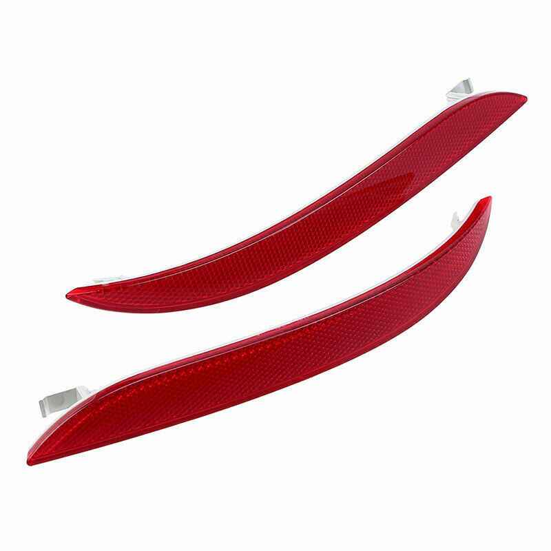 For BMW 5 Series E60 Sedan 2007-2009  Pair Rear Bumper Reflector Change Lens Red