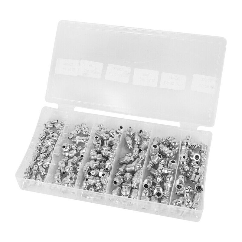 120Pcs Iron Galvanized 90 Degree and 45 Degree and Straight Hydraulic Grease FN7