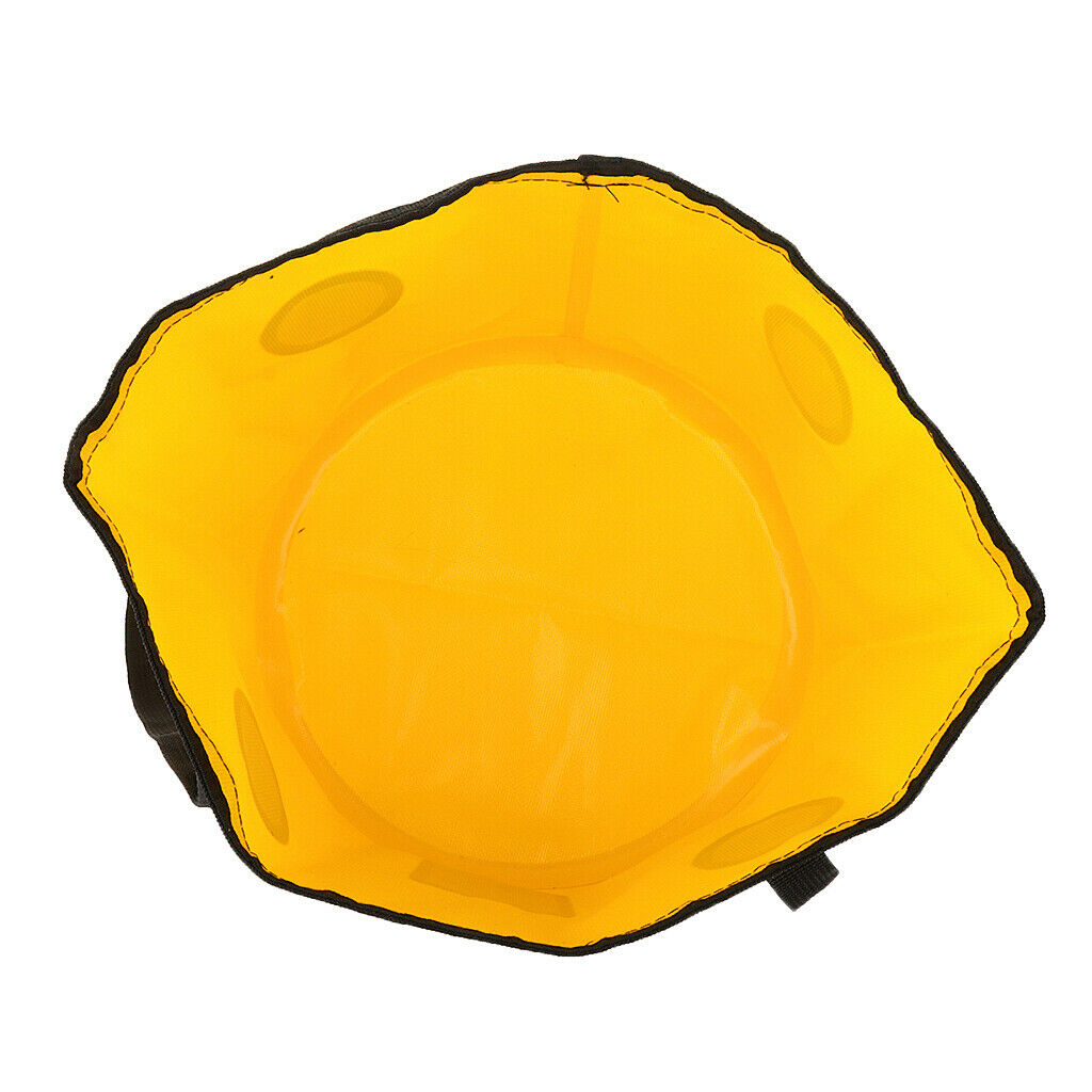 Folding Bucket Water Container Bag for Outdoor Camping Fishing 20L Yellow