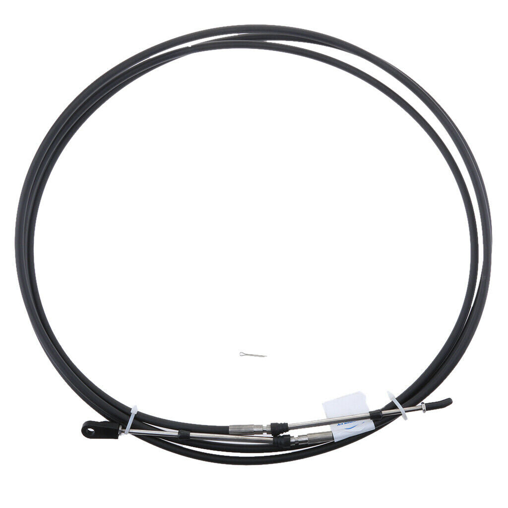 2-Pack 10ft Marine Motor Throttle Control Cable for Yamaha Outboard Black