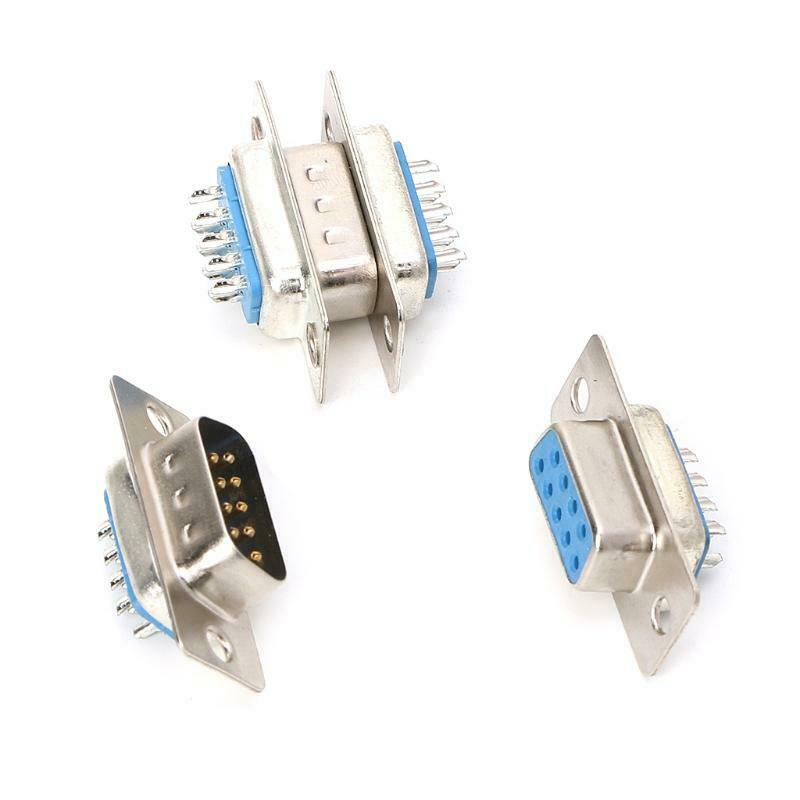 5Pairs DB9 Male and Female RS232 9 Pin Wire Solder Serial Port Plug Connectors