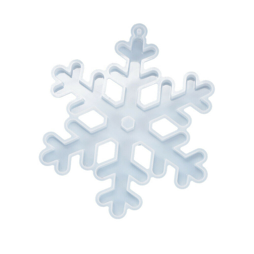 Snowflake Pendant Silicone Mould Christmas Hanging Ornaments DIY Epoxy Casting