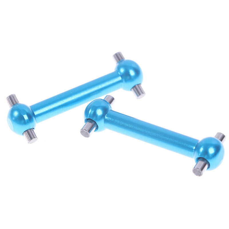2Pcs Aluminum Dog Bone Drive Shaft Set for Tamiya TT01 TT01E TT02 Gear BBEA Qx