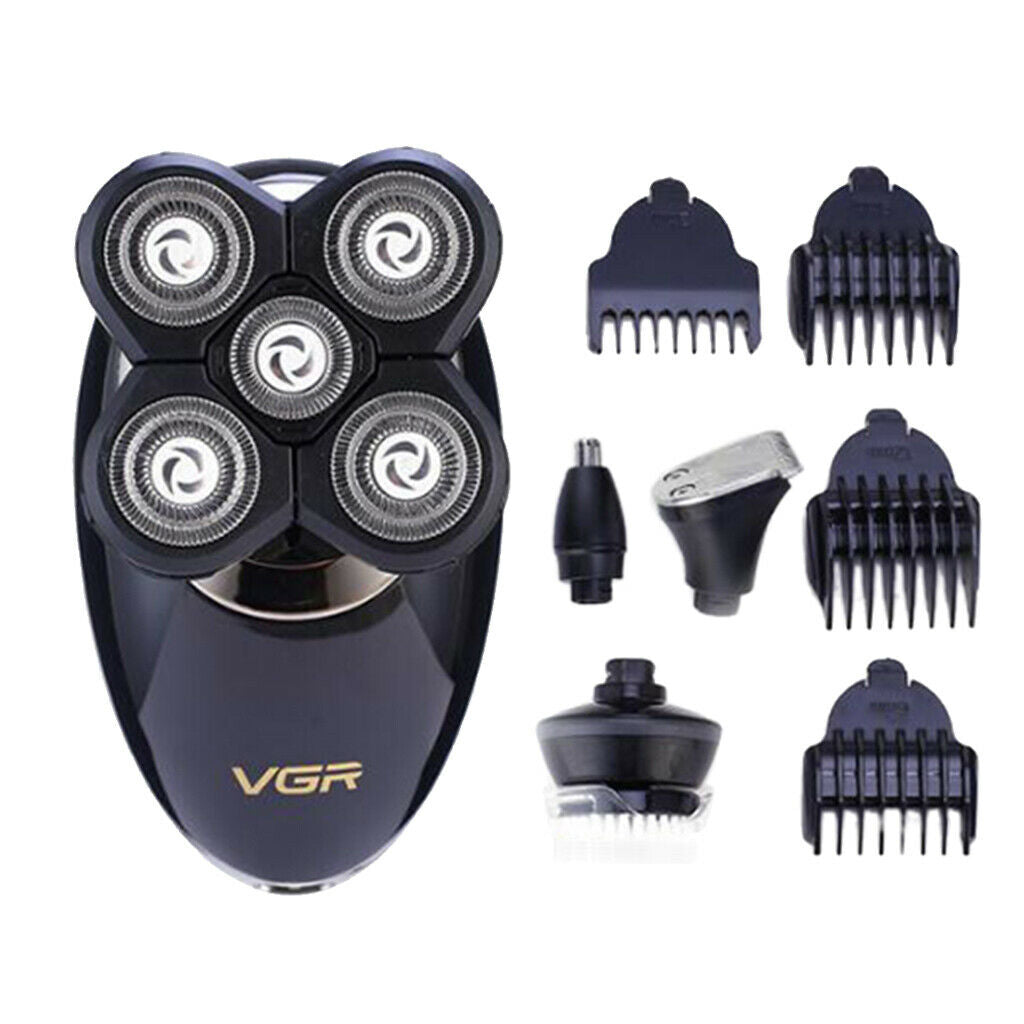 5 IN 1 Men Electric Beard Shaver Hair Clipper Hair Cut Nose Rotary Groomer