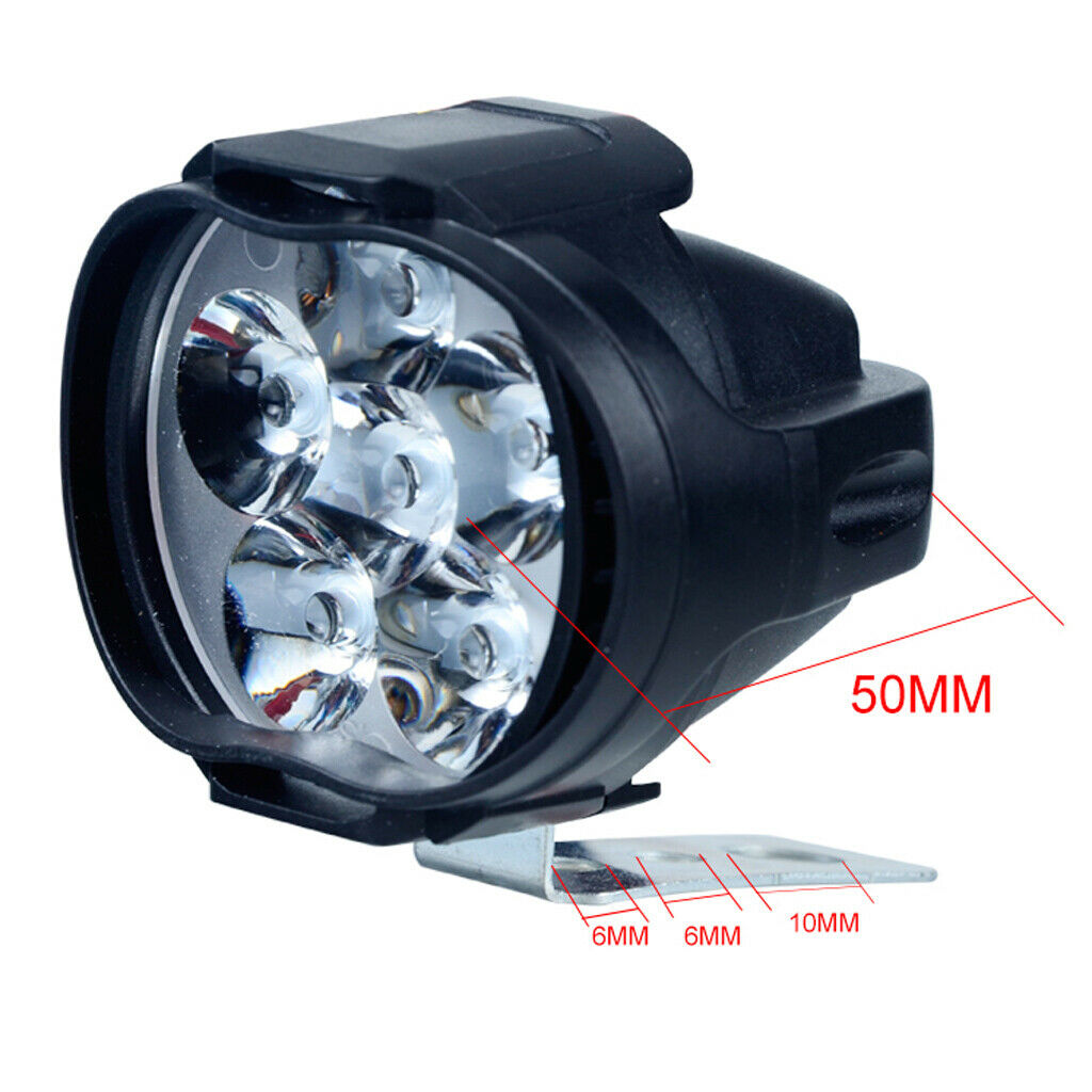 2Pcs 6 LED Motorcycle Light, LED Projector Headlights Compatible with