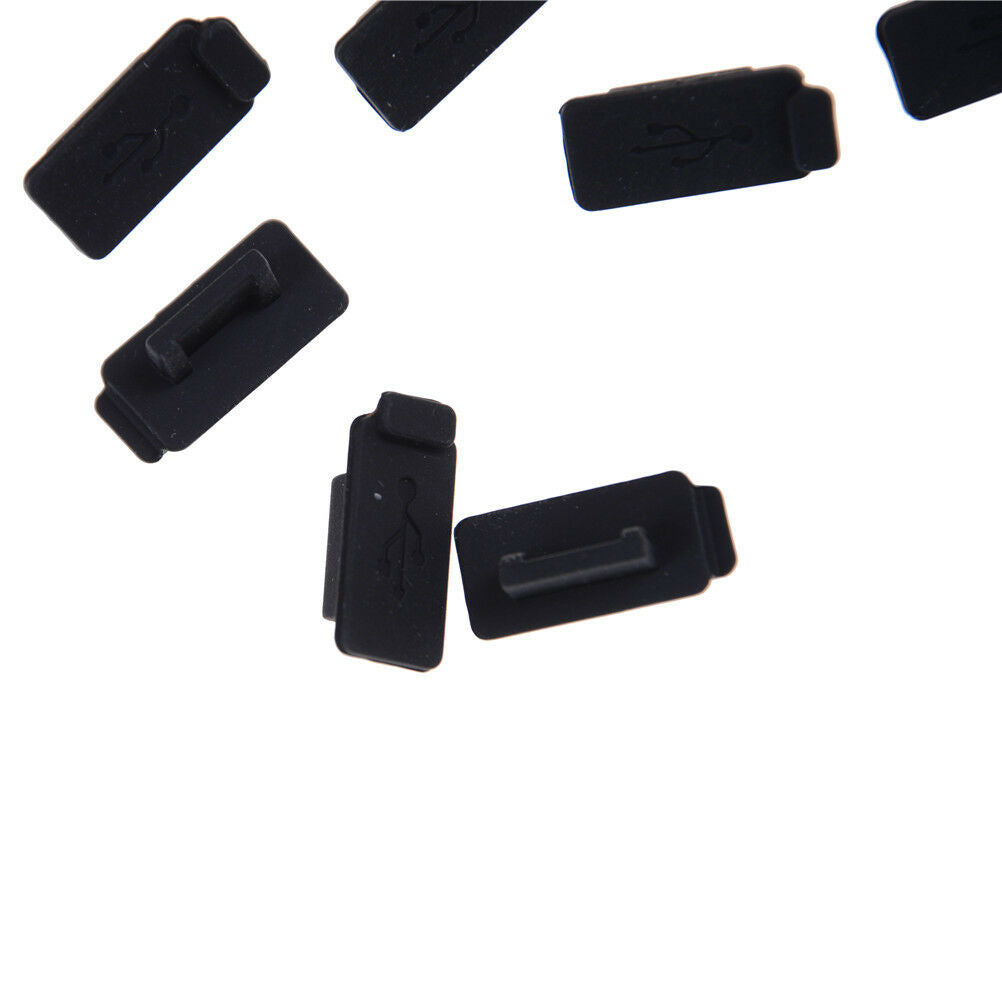 10x Black x Laptop USB Plug Cover Stopper Rubber Soft Silicon Dust Cap Ho.l8