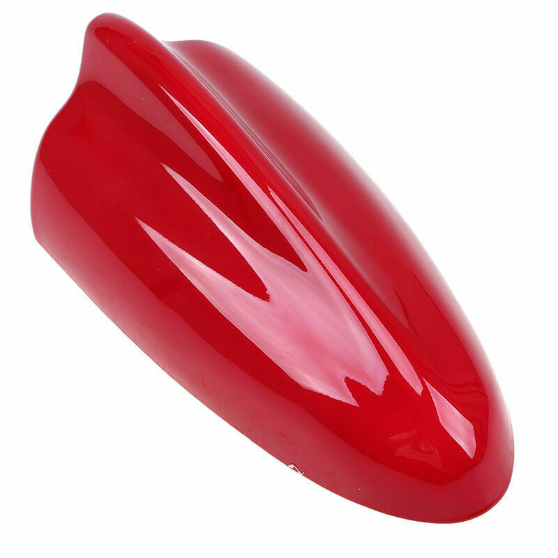 Universal CAR Top Roof Shark Fin Antenna AM/FM Signal Aerial Kit Decoration Red