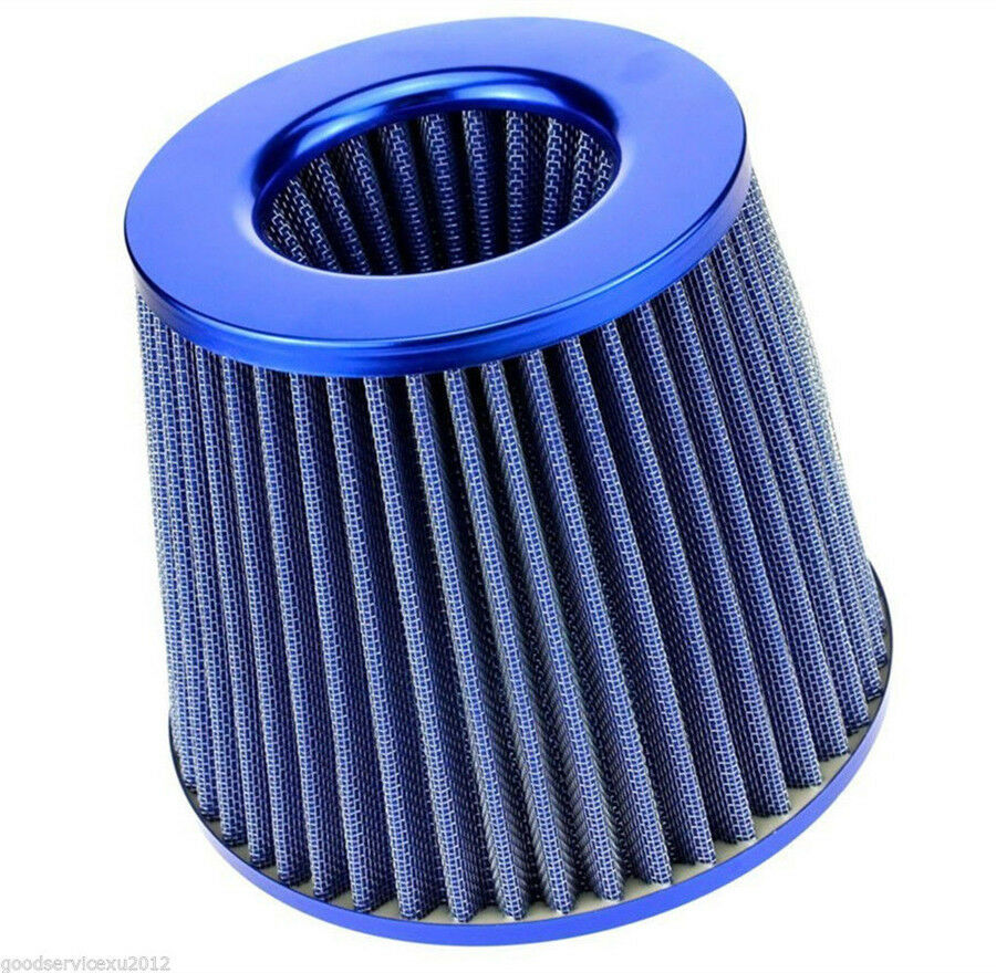 Blue+Red Car Mushroom Head High Flow Vacuum Intake Air Filter Washable Durable