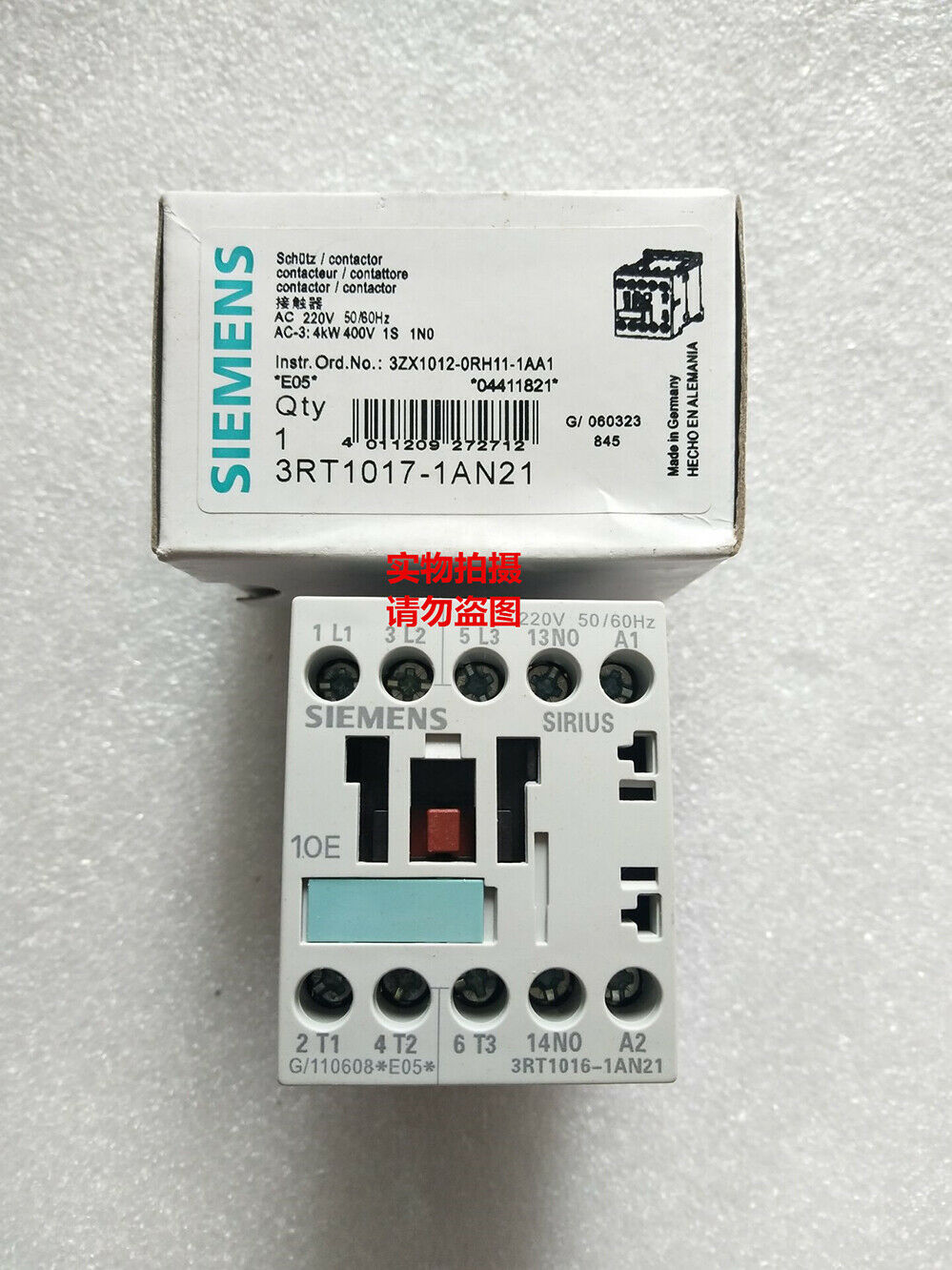 1pcs For NEW IN BOX  contactor 3RT1017-1AN21