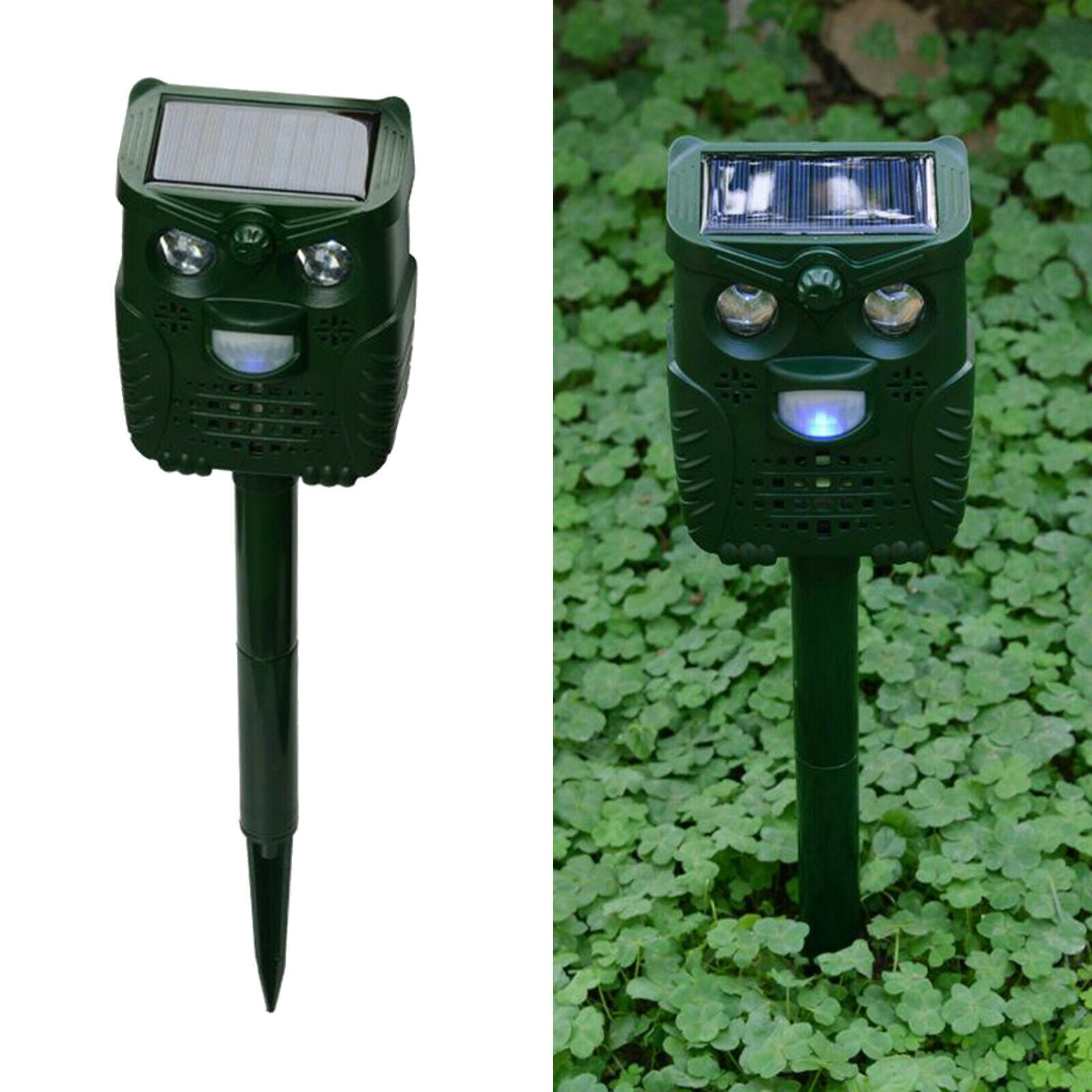 Solar Garden Bird Animal Repeller Cat Scarer Motion Sensor Repellent Controls