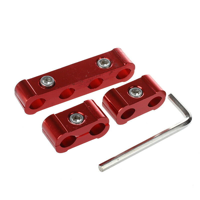 3pcs Engine Spark Plug Wires Separator Divider Clamp Kit for 8mm 9mm 10mm Red M2