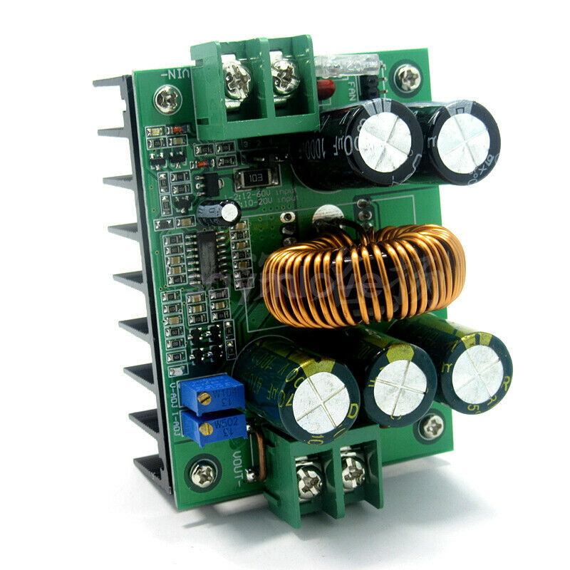 1200W DC-DC Converter 12V-60V 12V 36V to 12V-80V 20A 24V 48V 72V Step-up Power