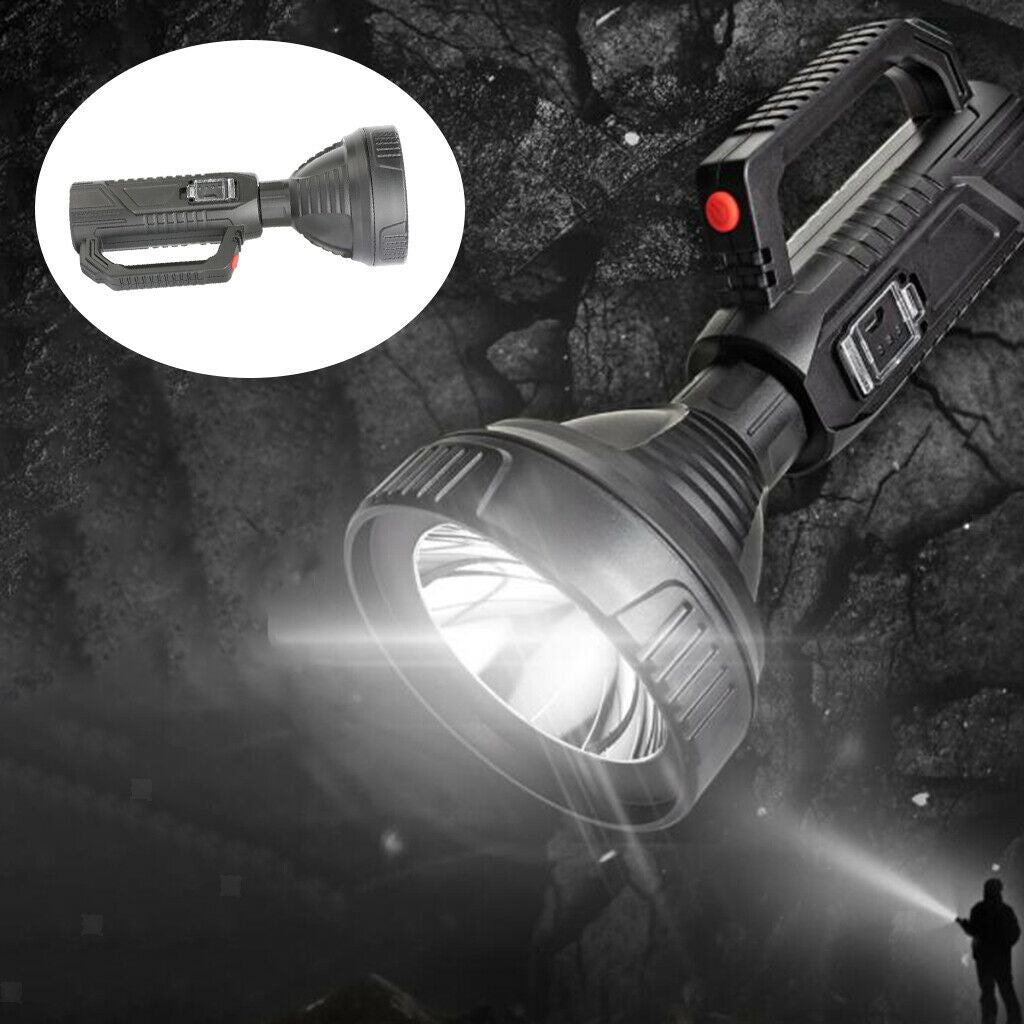 Bright Rechargeable Searchlight handheld LED Flashlight with Handle Spotlight