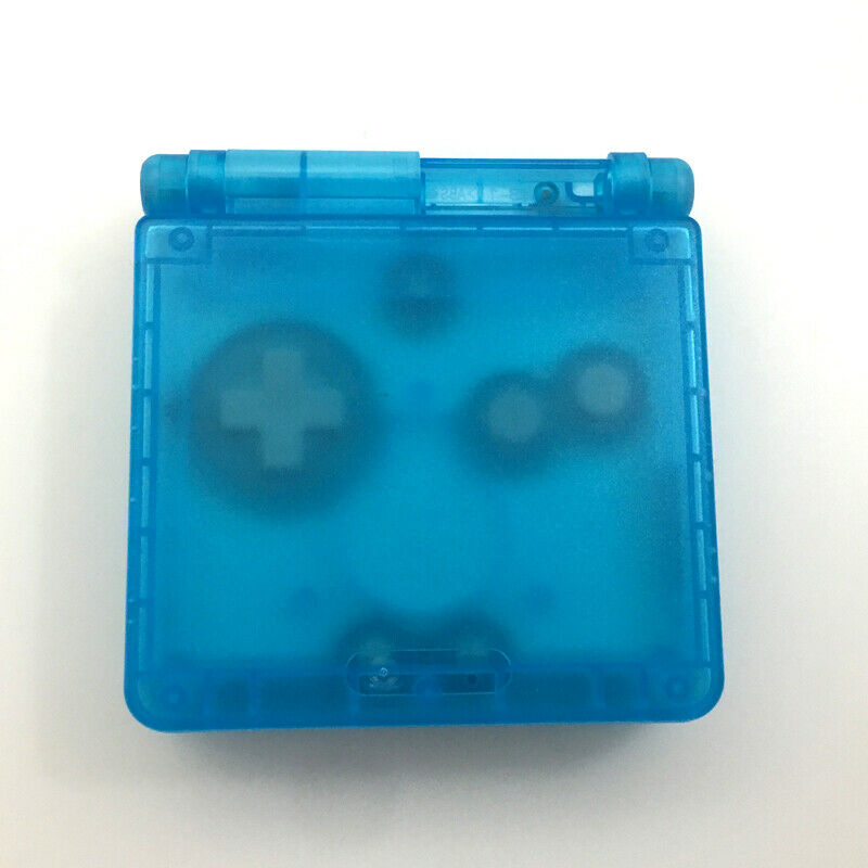 Luminous Clear blue Housing Shell Cover Red Lens For Game Boy Advance SP GBA SP