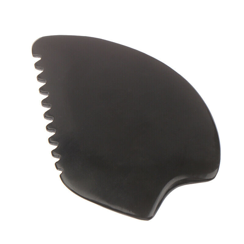 1Pc Black Natural Bian Stone Gua Sha Board Scraper Tools Scraping Massager BoGR