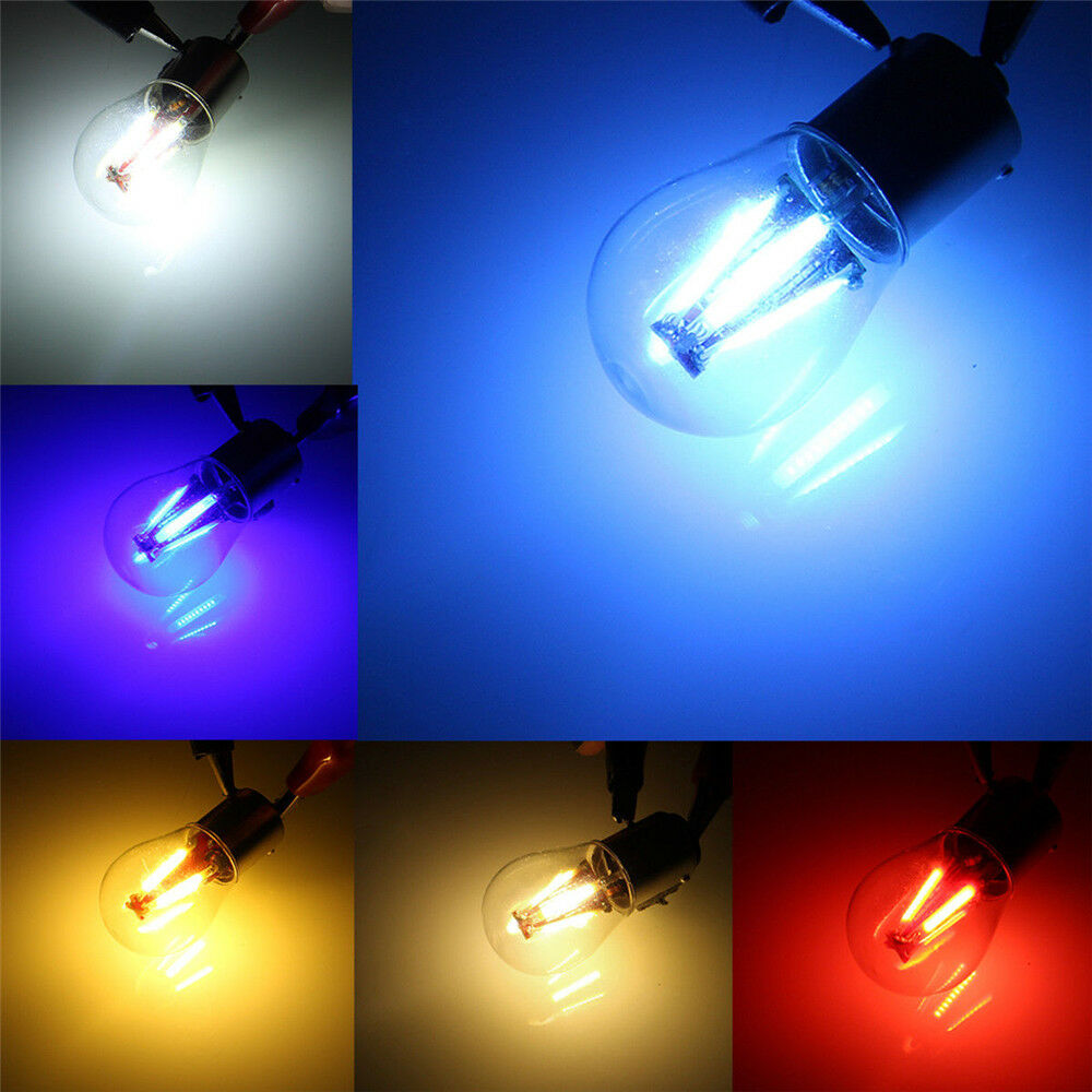 1x 4LED 21/5W Filament 1156 BA15S Car Reverse Backup Tail Stop Brake Light Bulb