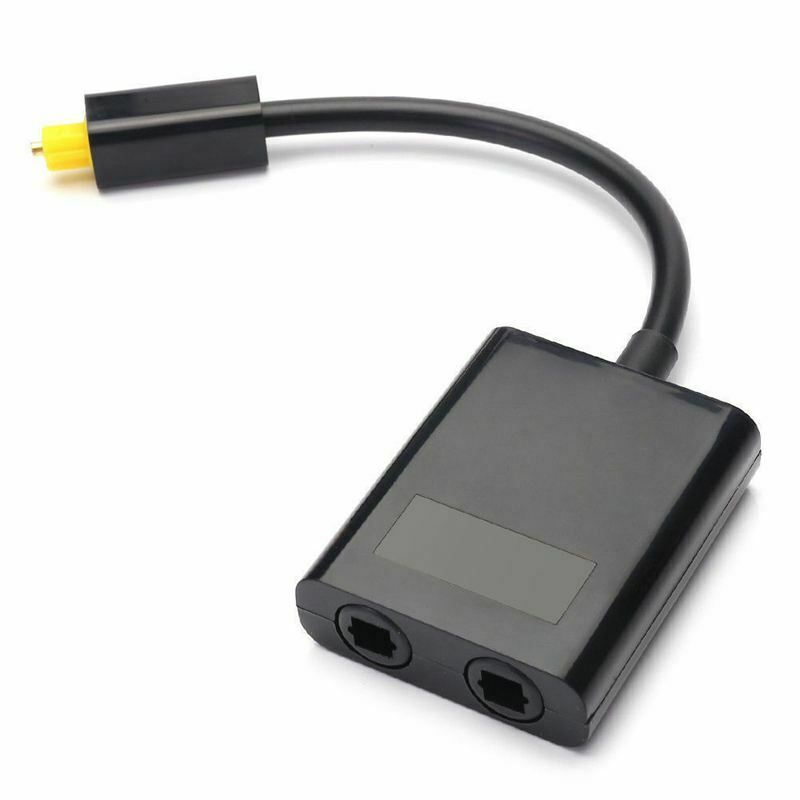 Dual Port Digital Optical Fiber Audio Splitter Cable Adapter 1 In 2 Out V8Q5