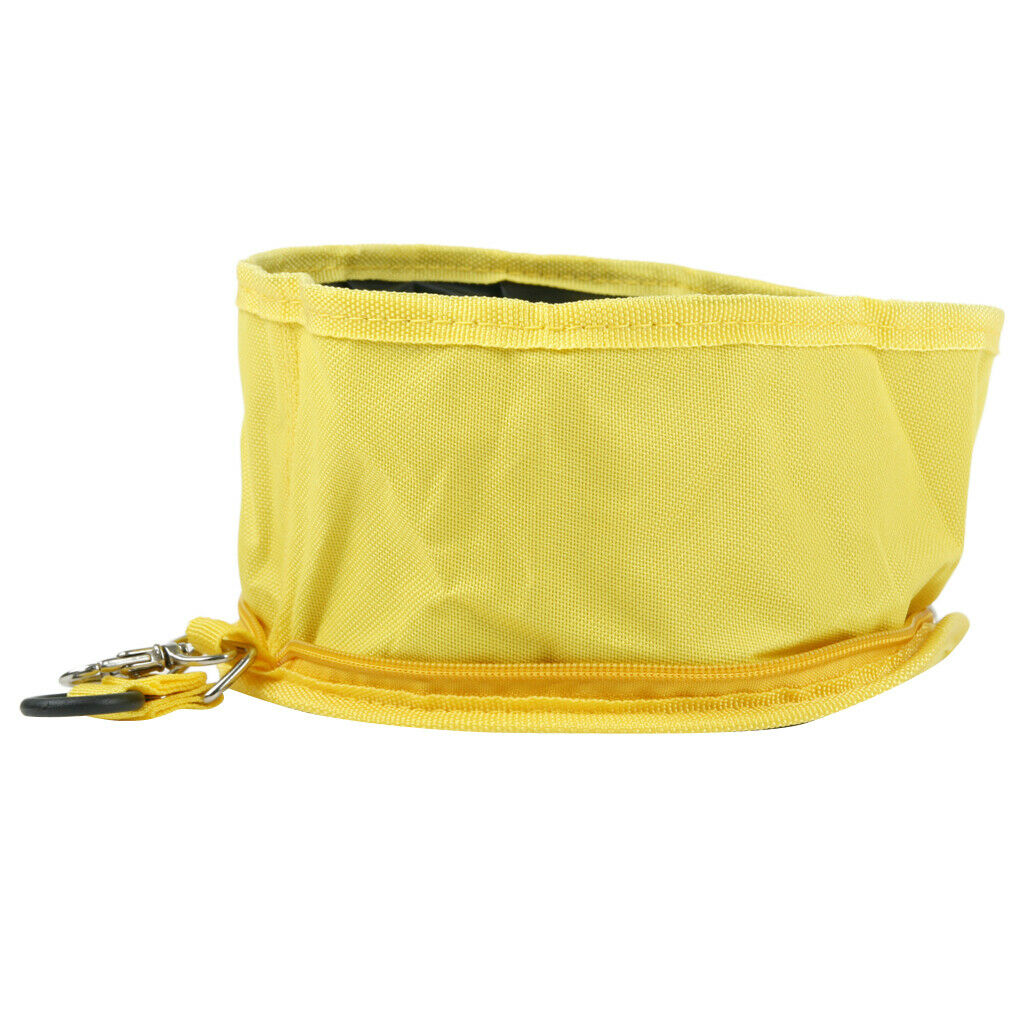 Portable Collapsible Canvas Dog Bowl for Pet Dog Cat Travel Outdoor  Yellow
