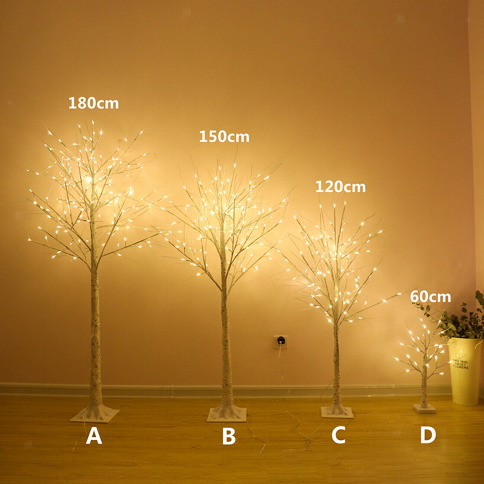 LED Birch Tree Light for Home Decor Ornament 60cm 55 LED without Remote