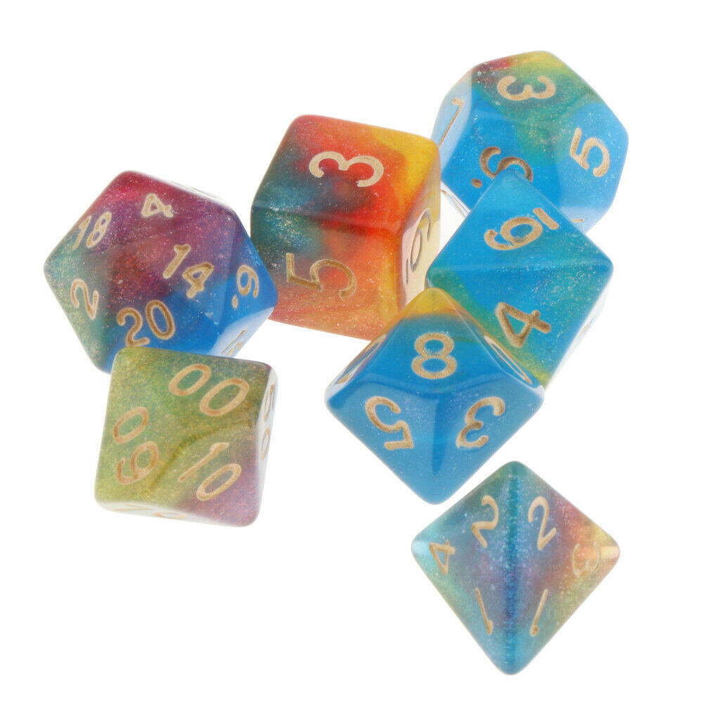 Multi-sided Dices Set D4-D20 Die for MTG Roleplaying Supplies Dice Style 13