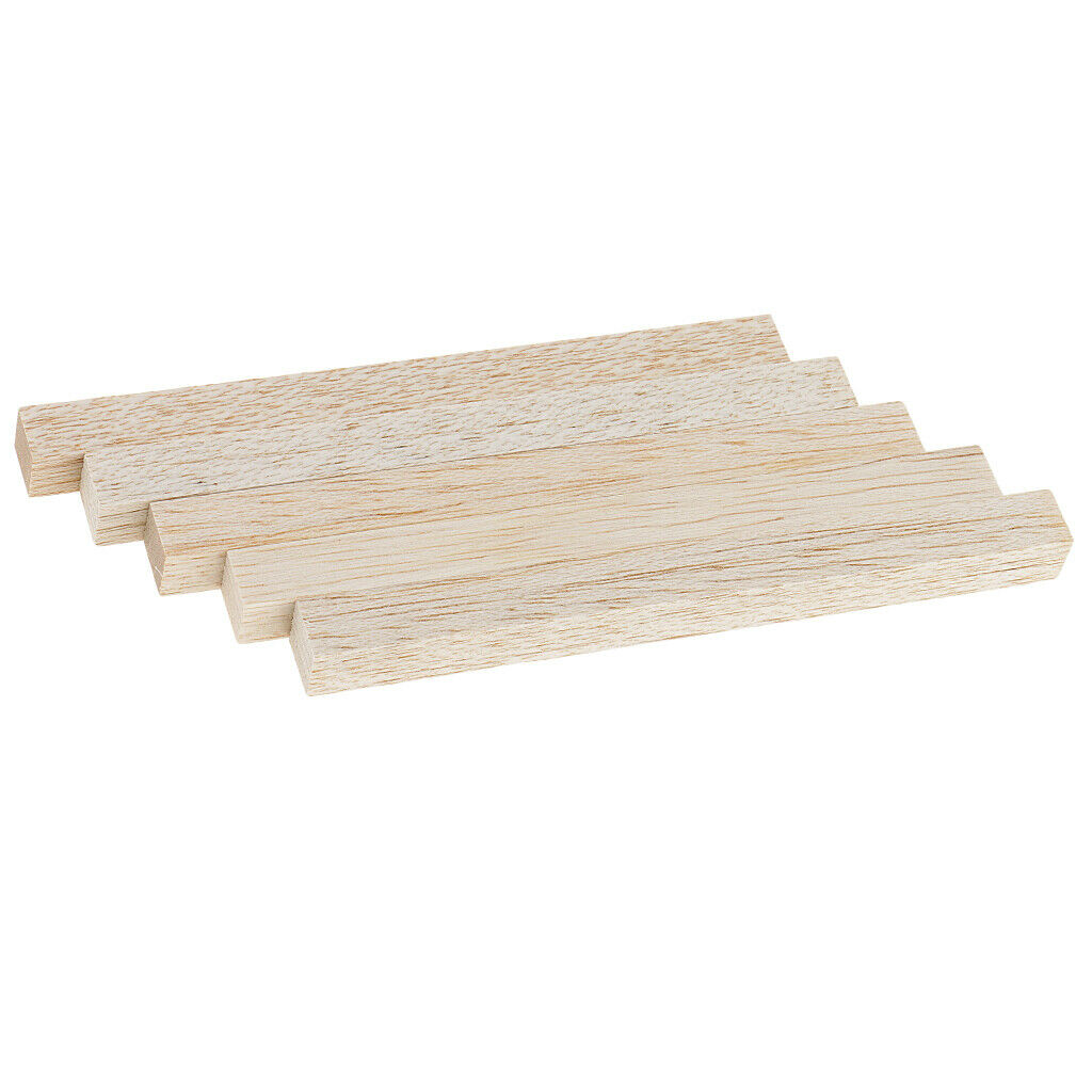 5x Blank Square Wood Stick Wooden Dowel for DIY Craft Home Decoration 120mm