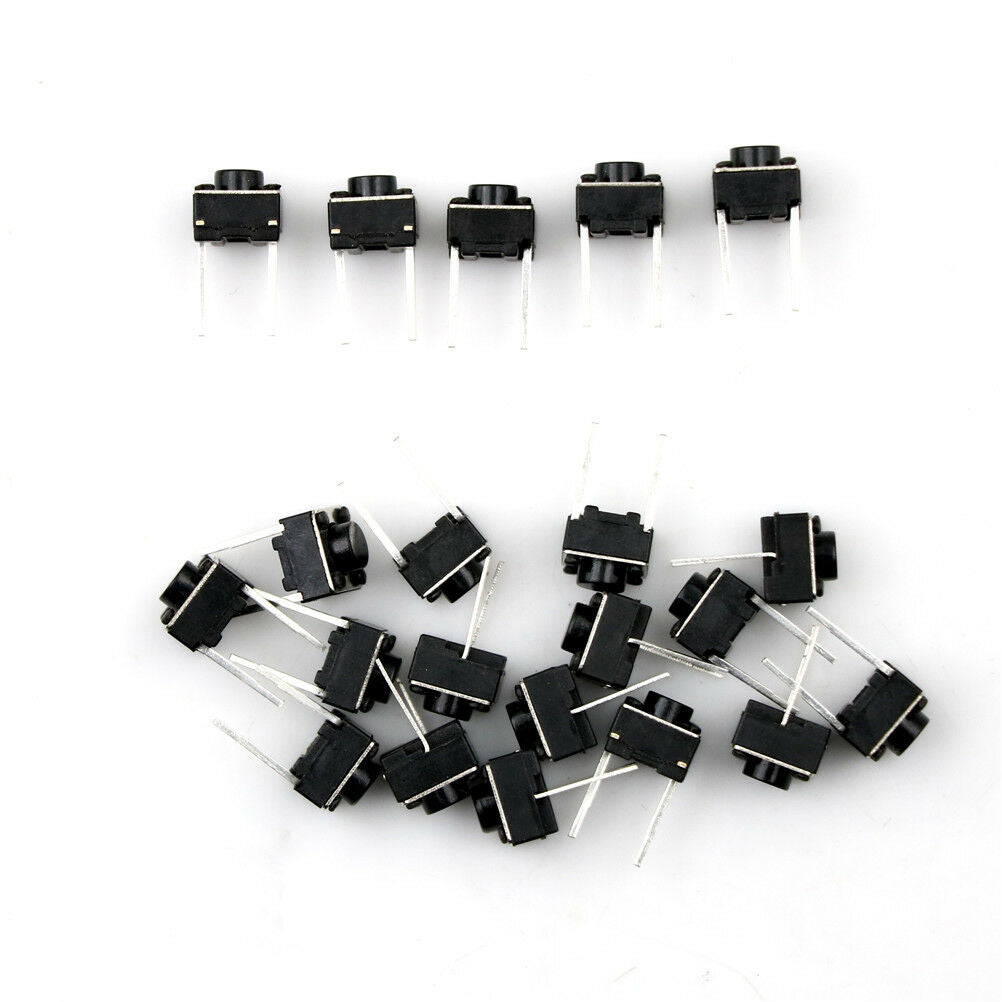 20Pcs Momentary Tactile Tact Push Button 2 Pin Switch DIP 6 x 6 x 5mm  S&qiJCDF