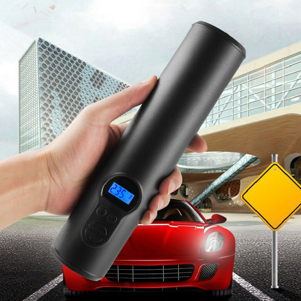 Cordless Tyre Inflator Air Compressor Built-in Battery for Motorbike Car