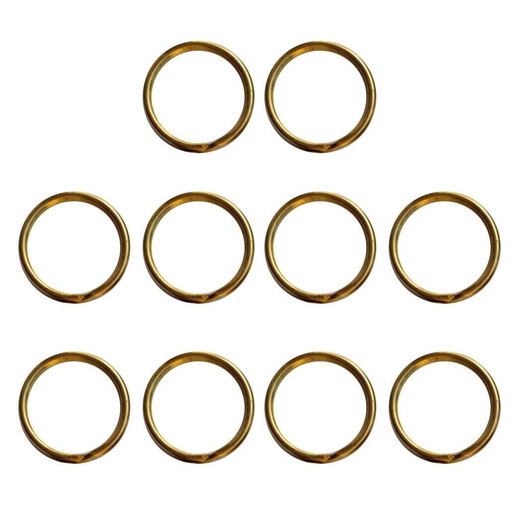 20 Pieces Brass Round Split Key Chain Rings Key Holder Loop Craft 20mm+15mm