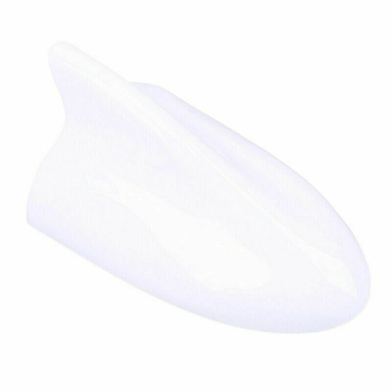White Universal Auto Car Shark Fin Antenna Roof AM/FM Radio Signal Aerial Cover