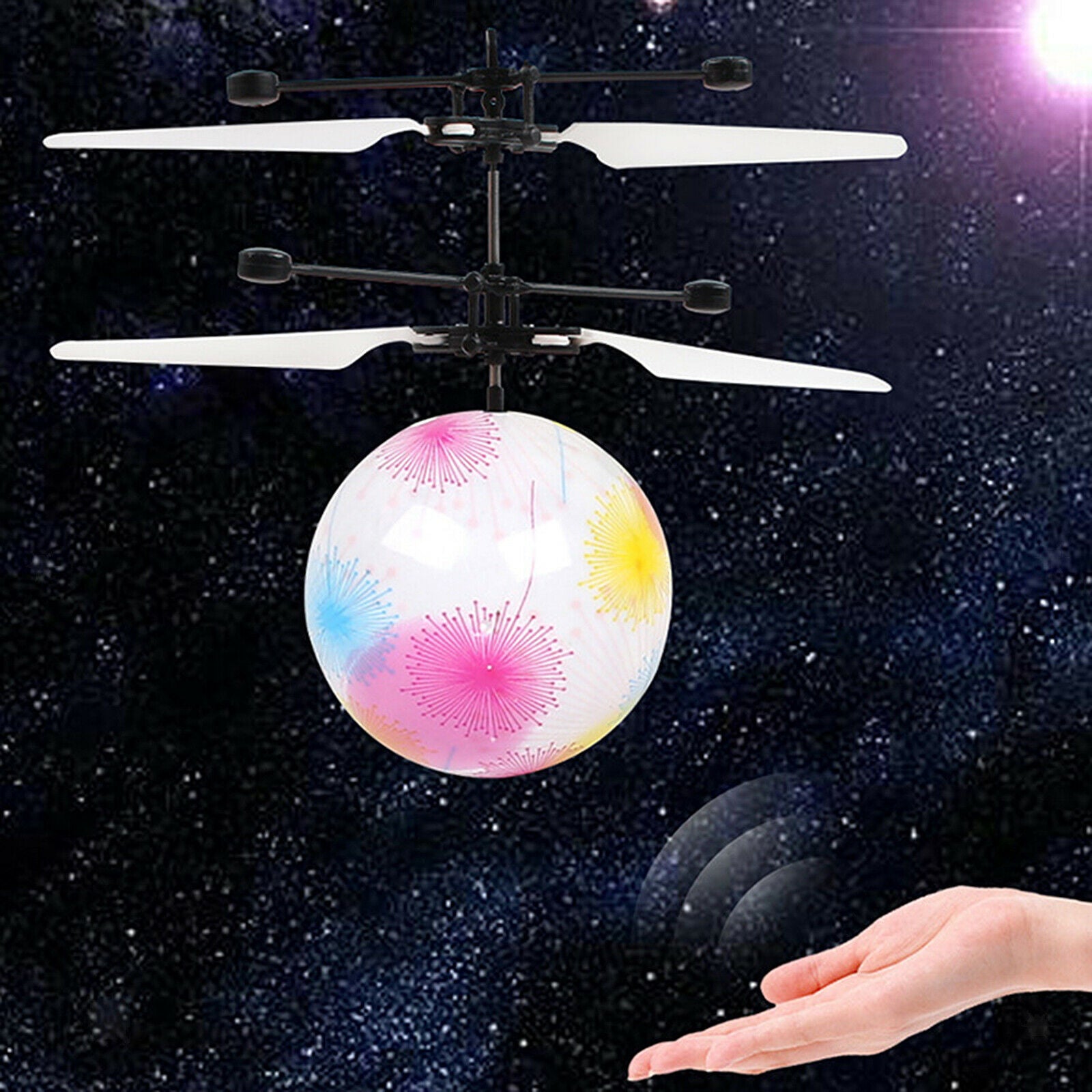 Hand Flying UFO Ball LED Induction Suspension RC Airplanes Flying Toys
