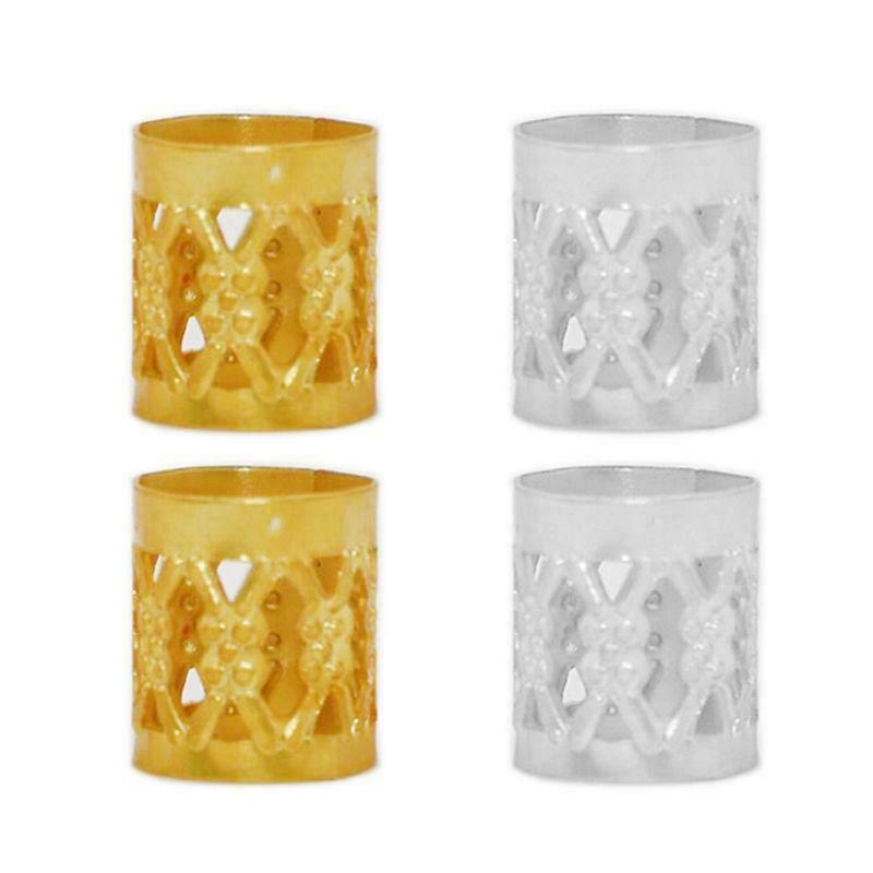 120Pcs Hair Braid Rings Metal Cuffs Dreadlocks Beads Shell Leaves Star Cross