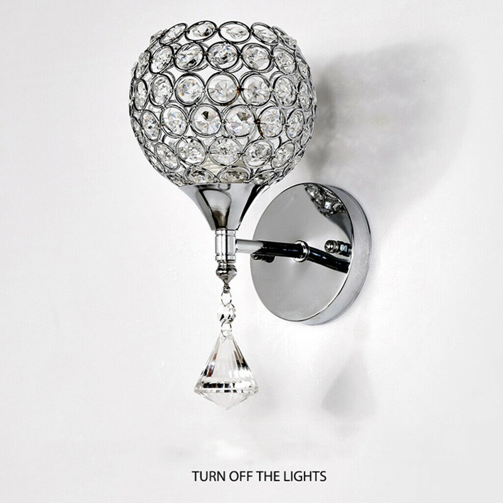 Luxury Crystal Wall Lamp Bedside Sconce Light Loft Study Corridor Decor