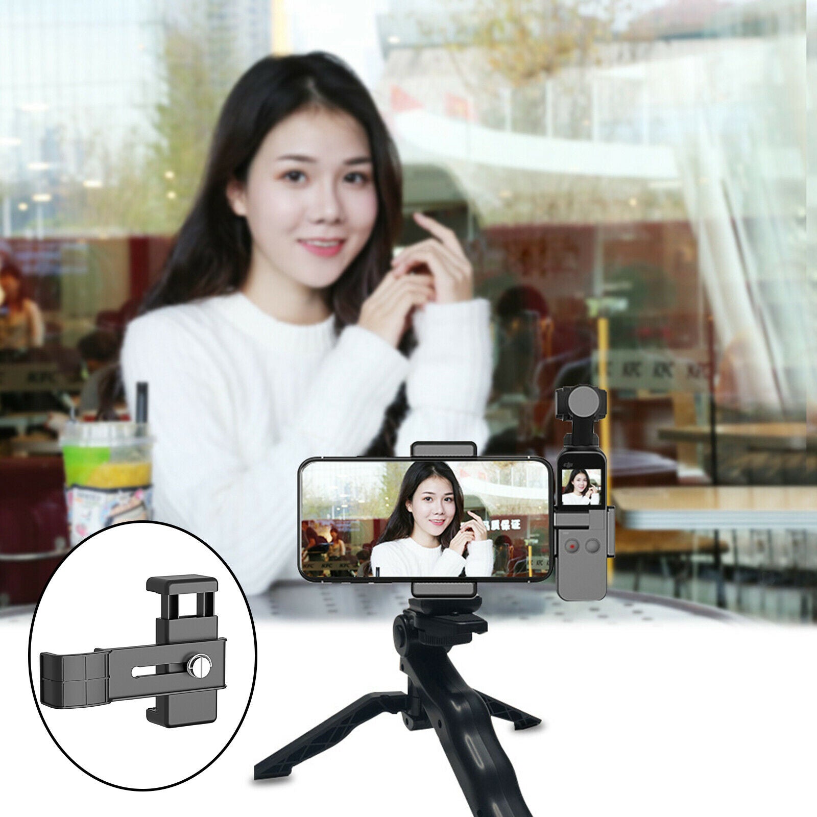 Adjustable Fixing Clamp Holder Gimbal Camera Accessory for DJI OSMO Pocket