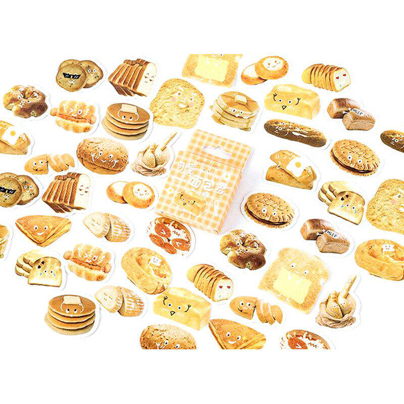 46Pcs/box Lovely Bread Stickers DIY Diary Stationery Scrapbooking Memo St.l8