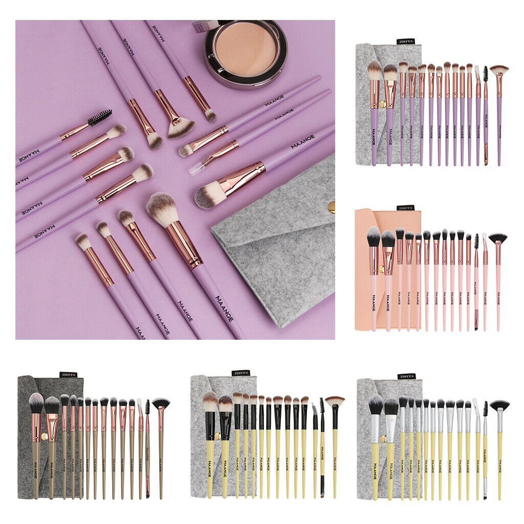 Pack Makeup Blending Brushes Powder Foundation Eyeshadow Mascara Brush Pink