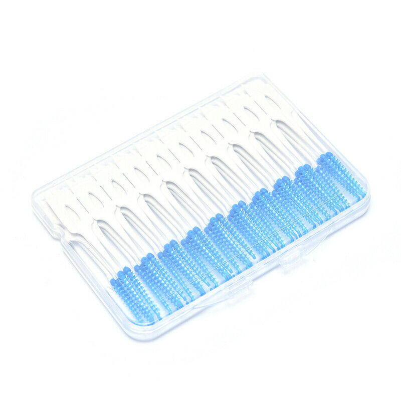 40PCS Clean Tooth Floss Head Hygiene Dental Plastic Interdental Brush Too.l8