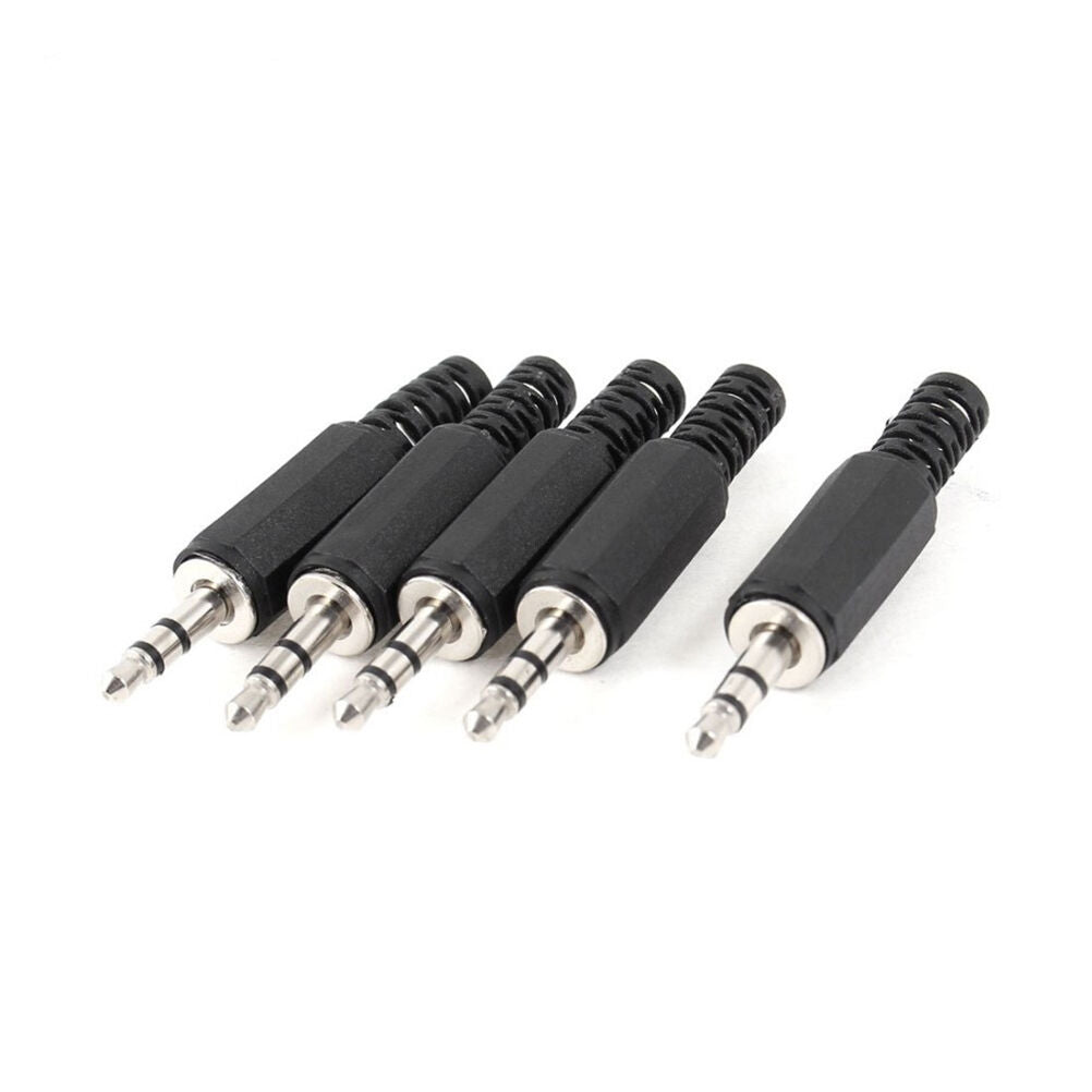 5Pcs/lot Black Plastic LX1 Housing 3.5mm Audio Jack Plugs Headphone Connect  XC
