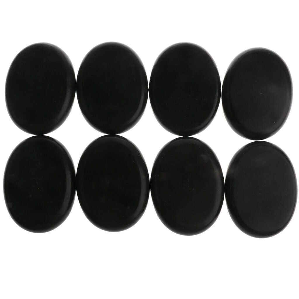 18 Packs Round Back Body Hot Energy Stones Rocks Set for Spa 4x3cm+8x6cm