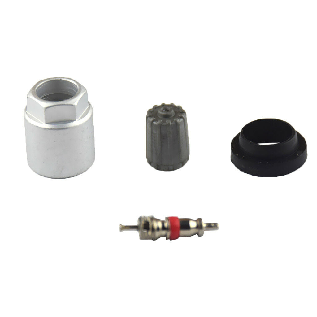 4Pcs Replacement TPMS Tire Pressure Sensor Nut Valve Core Cap Gasket Kits