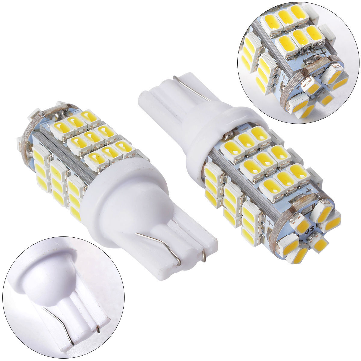 2PCS T10 Cool White Car 42SMD Backup Reverse LED Light Bulb 921 912 906 168 W5W