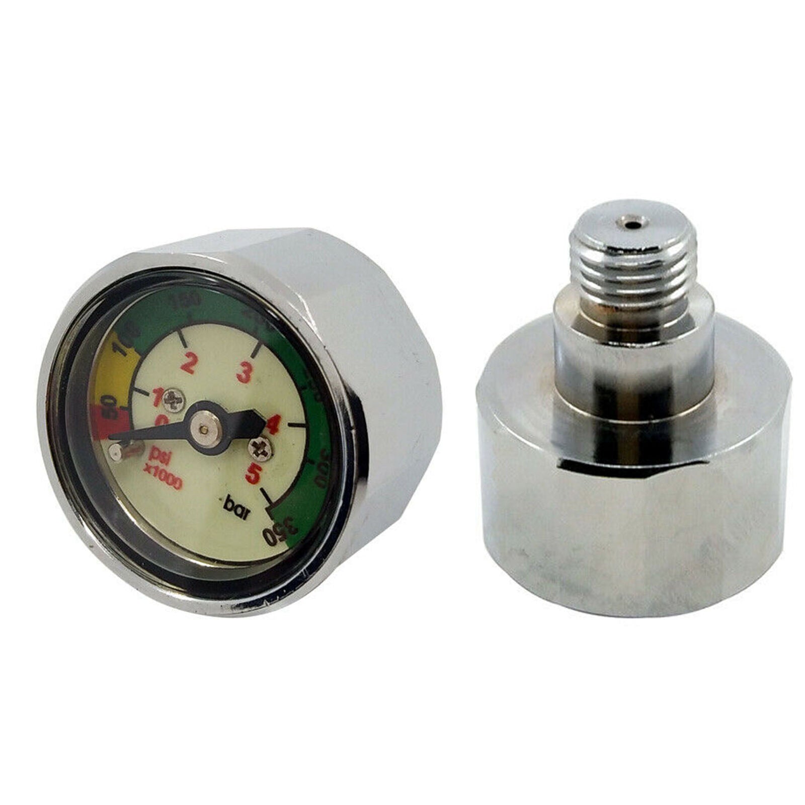 Mini Scuba Diving Pony Bottle Pressure Checker Tank Gauge 350 Bar 5000 PSI