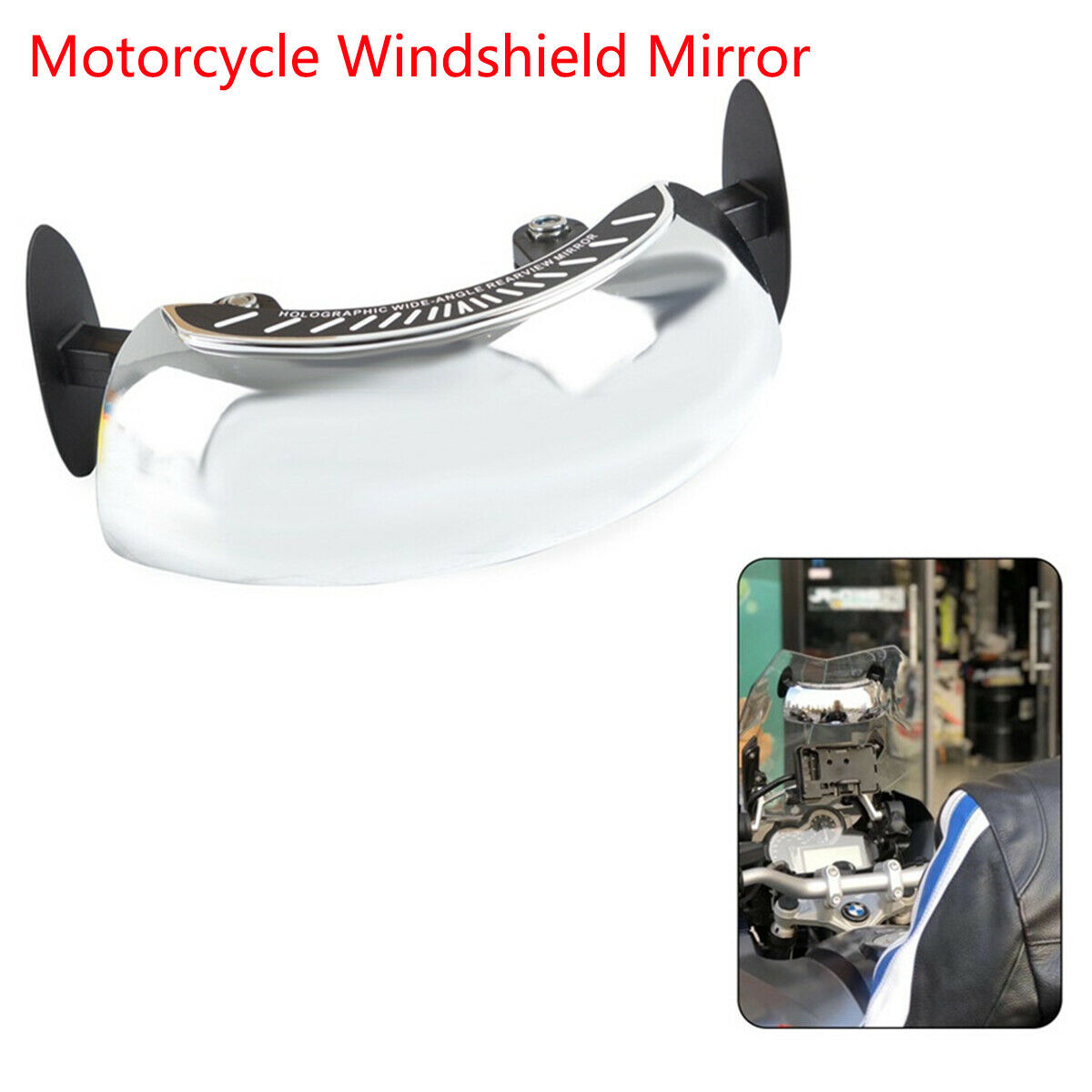 High Quality PC Motorcycle Windshield Ultra Wide Angle Rearview Mirror Universal