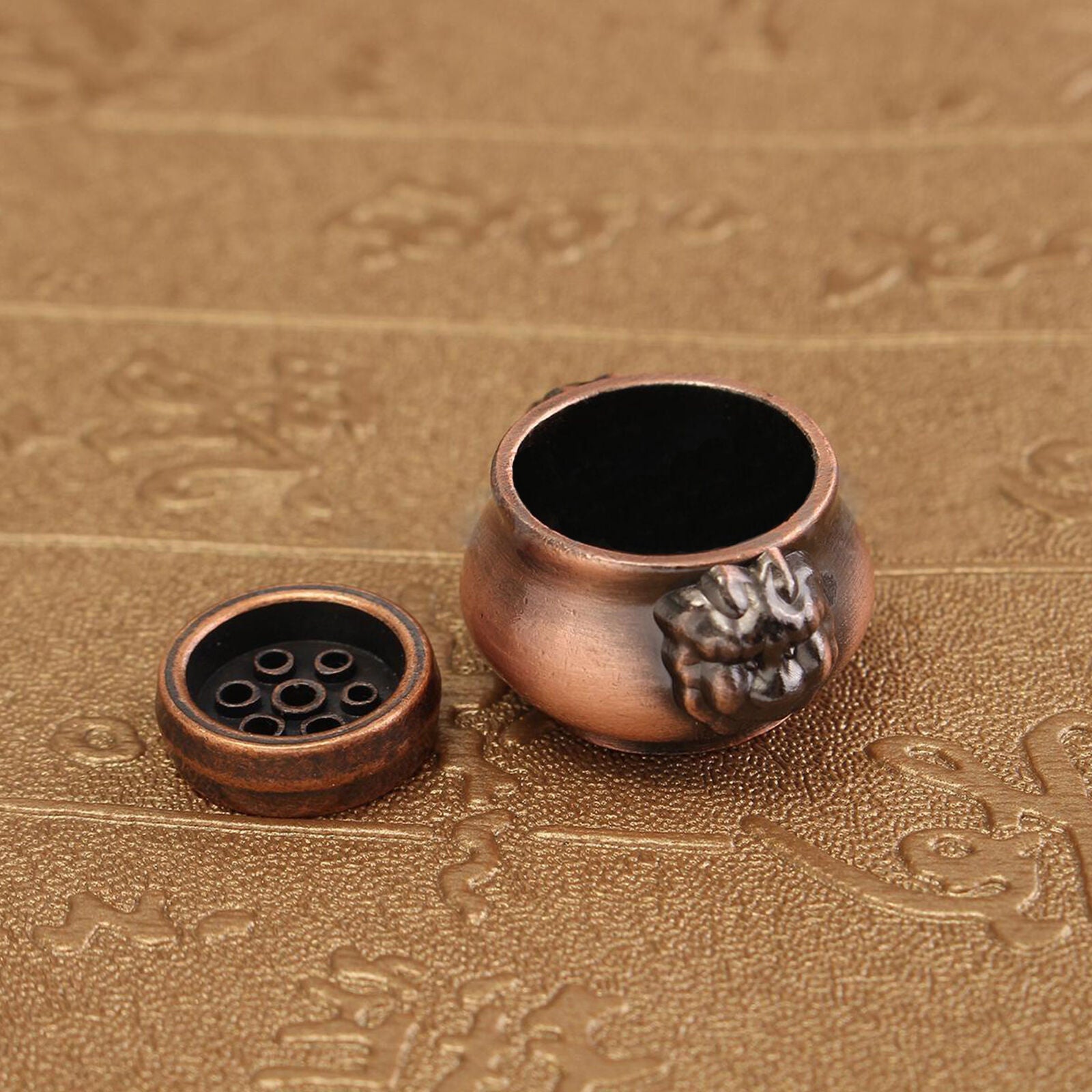 Mini 7 Holes Lions Incense Burner Holder Ash Catcher for Incense Stick Cones