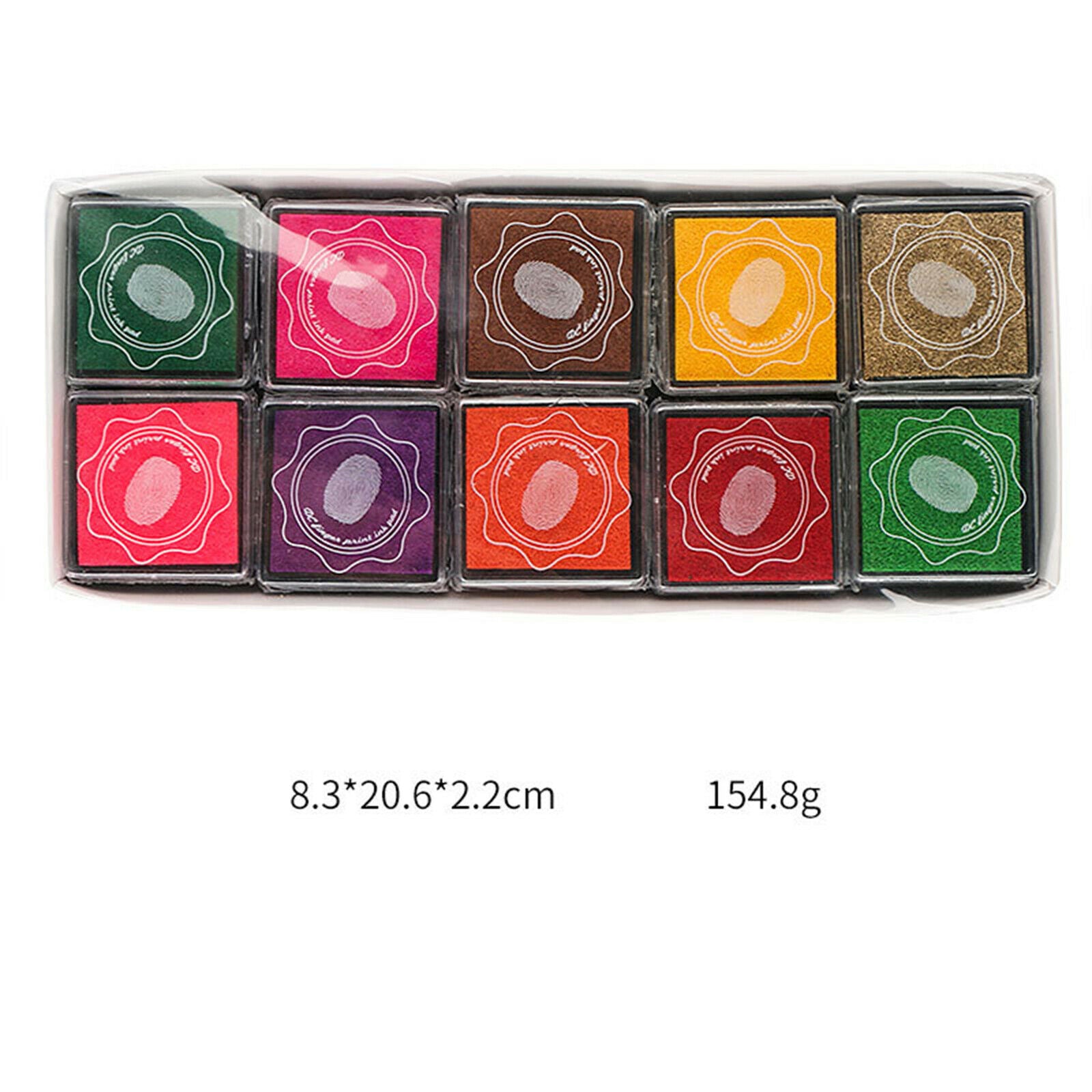 Craft Ink Pad Stamps DIY Finger Washable Ink Pads for Kids Rubber Stamps