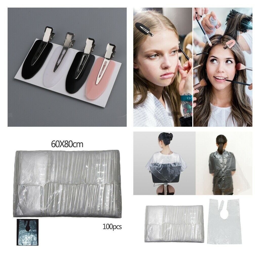 100 Pieces Large Disposable Hair Cutting Cape Barber Shop Home Capes Gowns