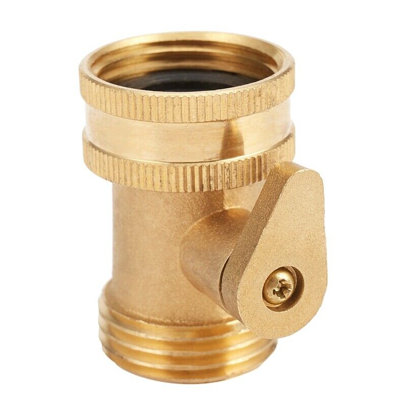 3/4 Inch Garden Hose Water Pipe Connector Brass Valve Faucet Taps Splitter witJ7